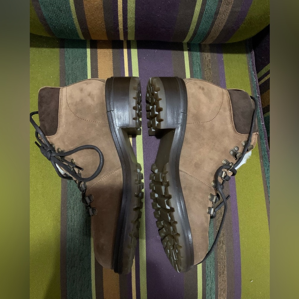 Boemos shearling suede mountaineering hiking boots EU 41 approx 9.5 women's